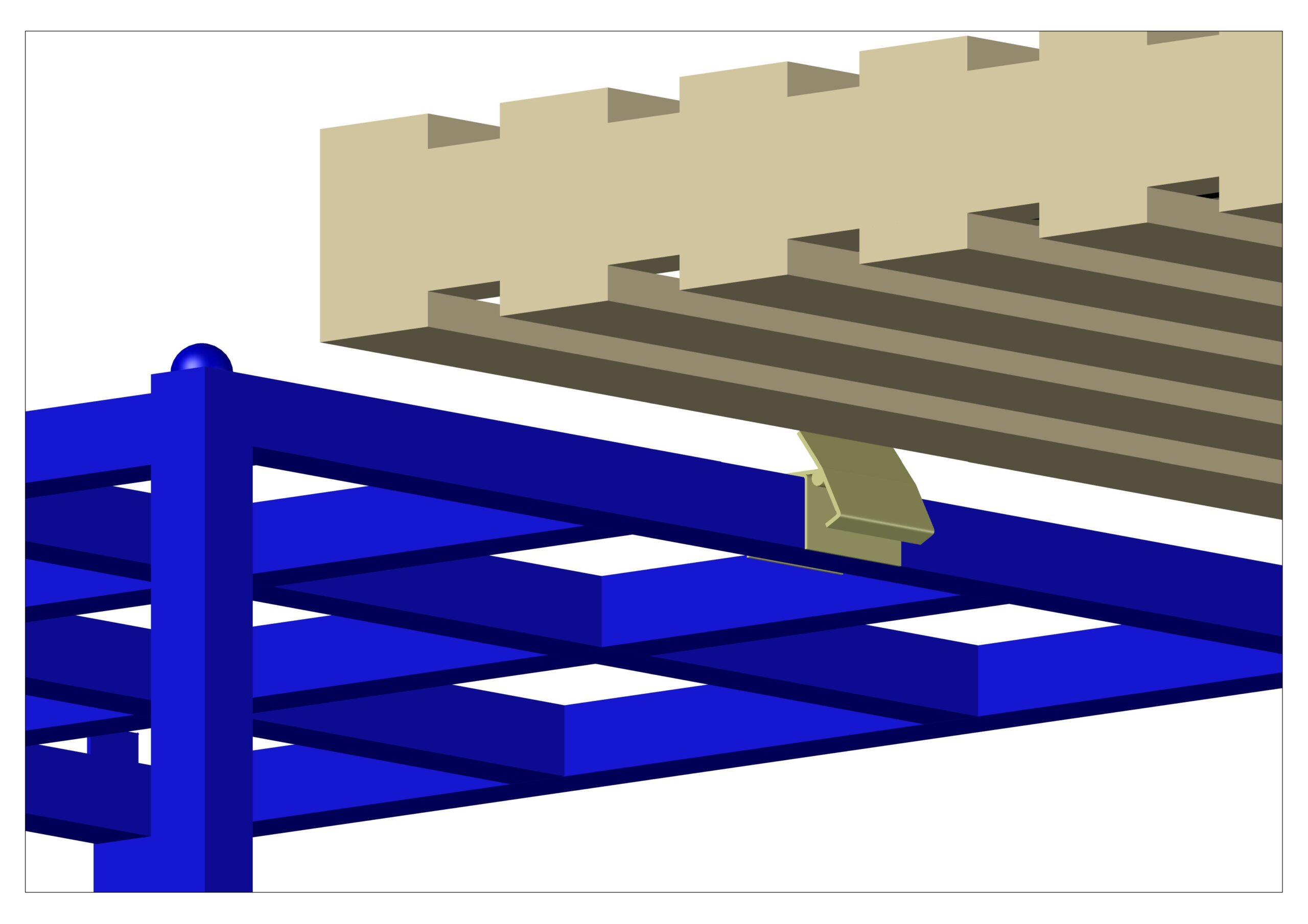 パレット飛び出し防止金具「だるま」