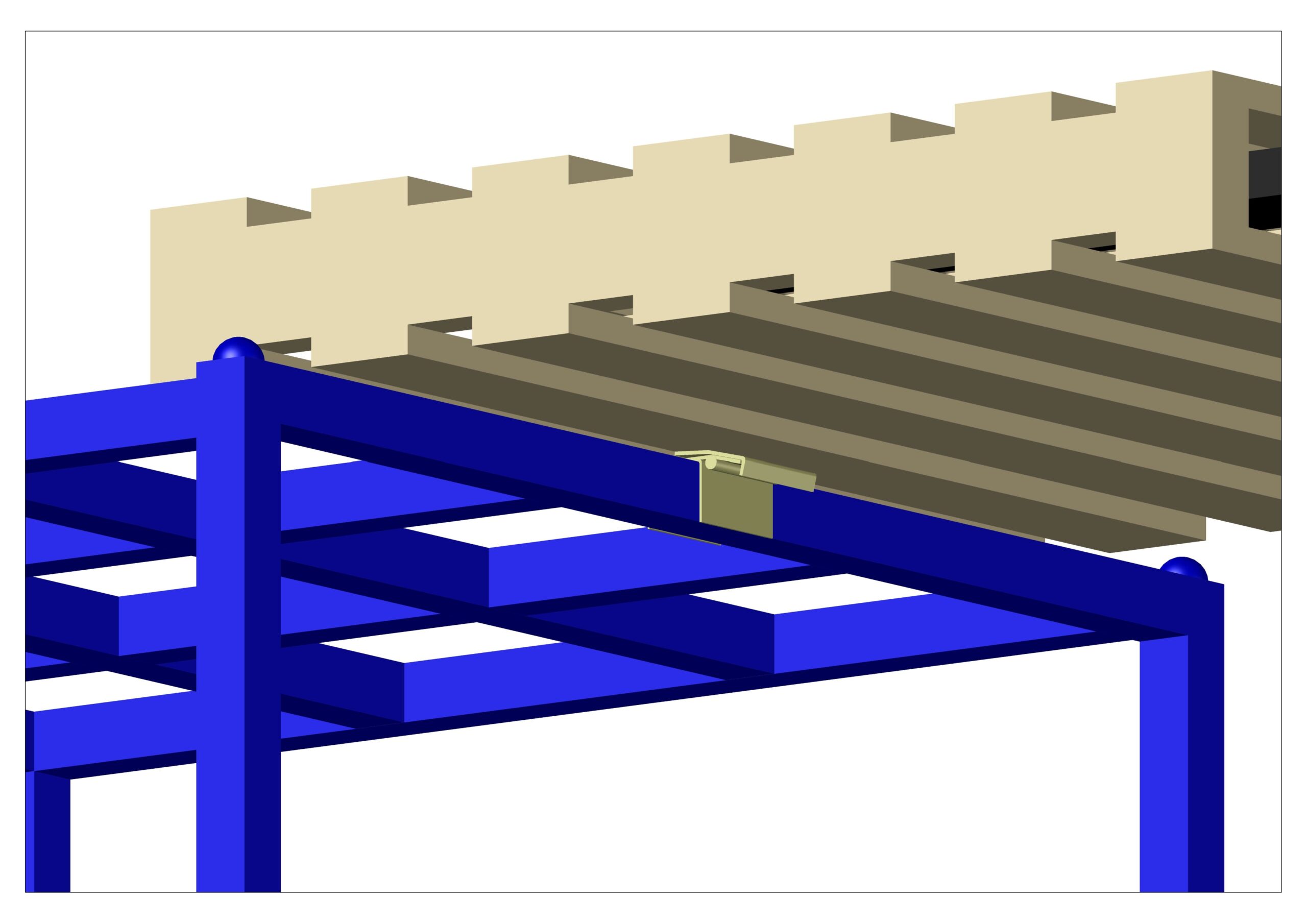 パレット飛び出し防止金具「だるま」