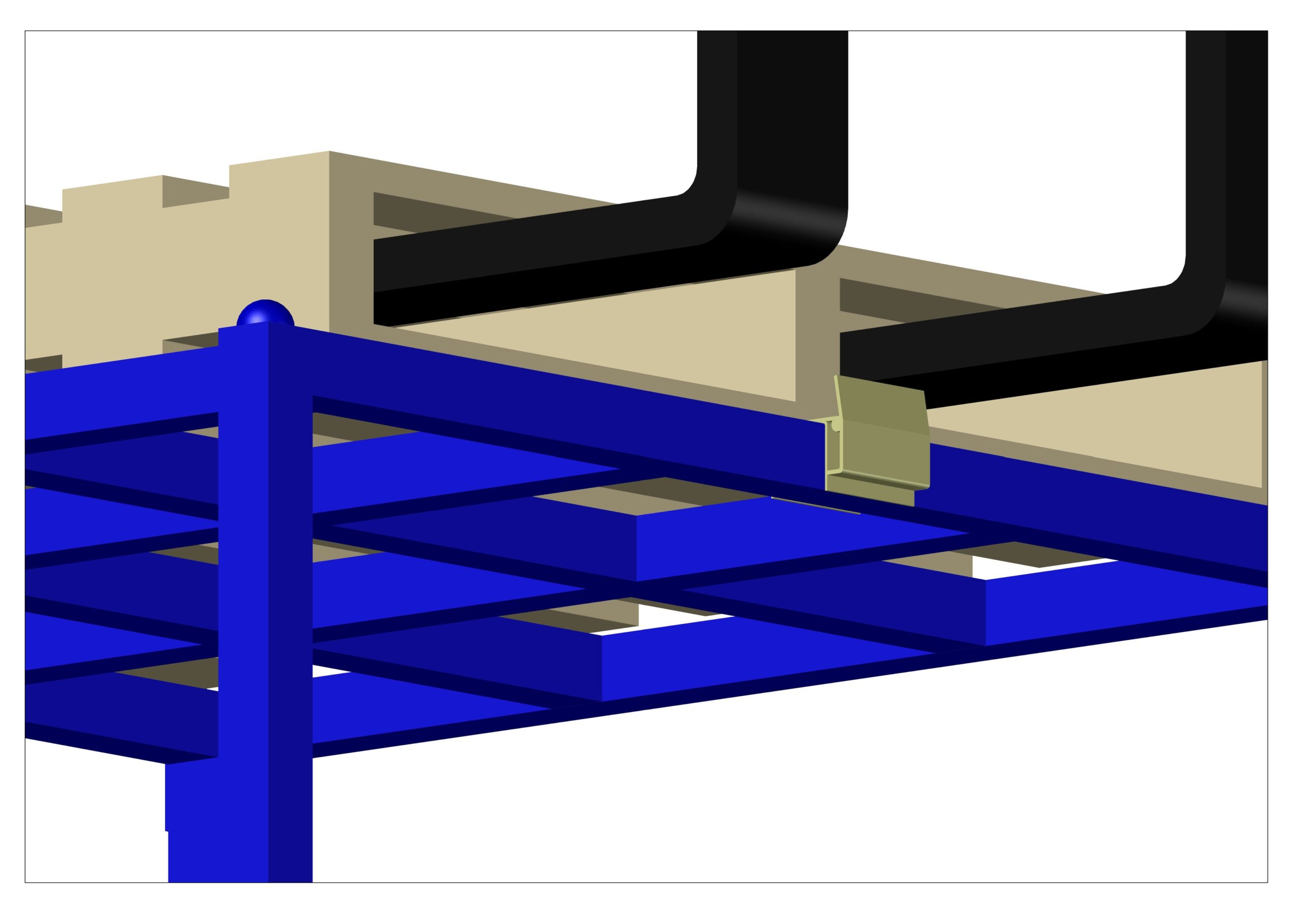 パレット飛び出し防止金具「だるま」